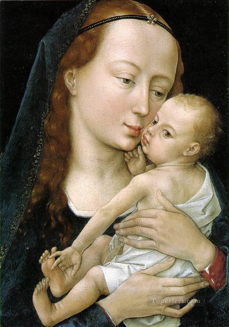 Virgen y Niño pintor holandés Rogier van der Weyden Pintura al óleo
